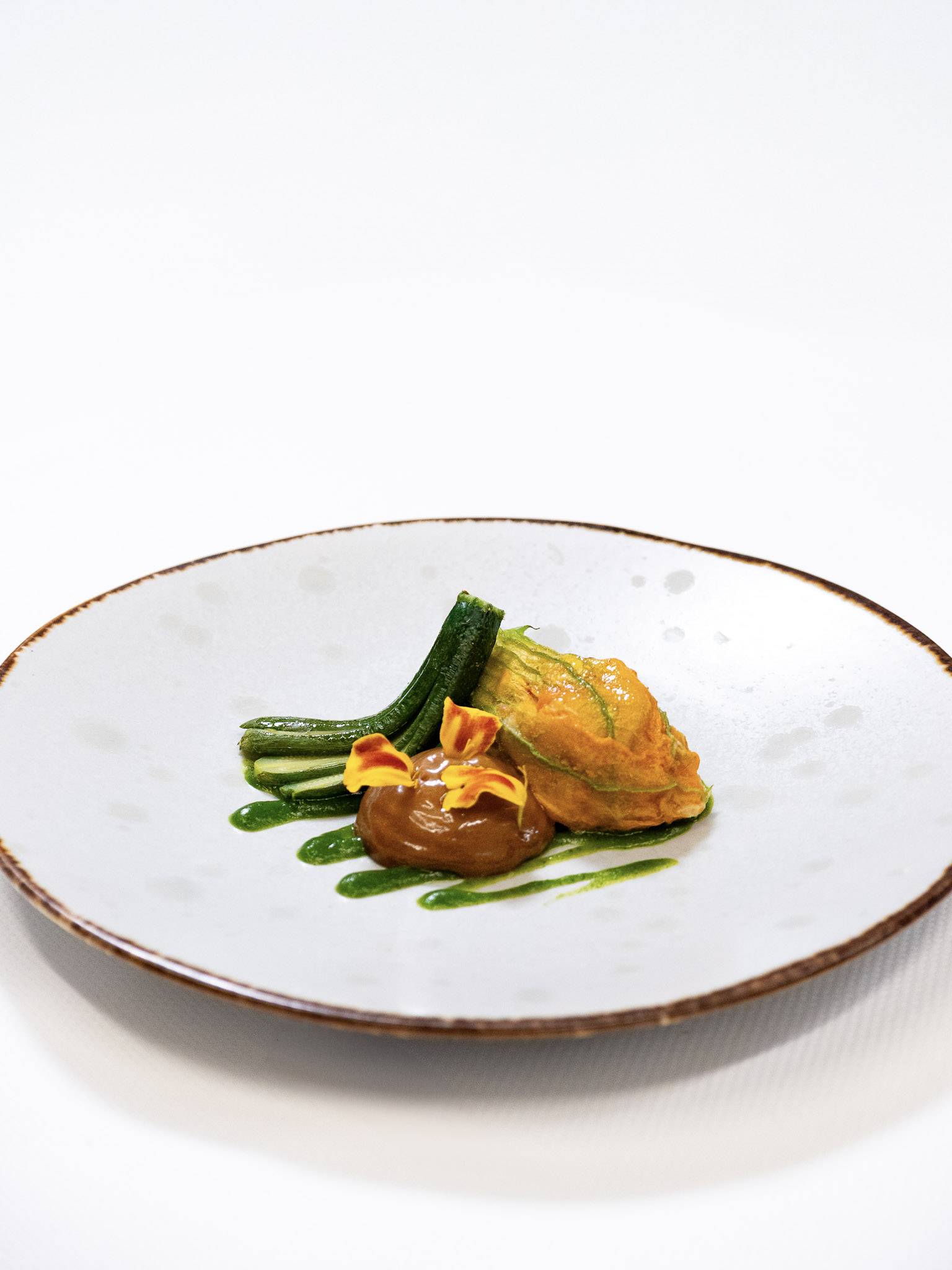 Articulations de homard fleur de courgettes